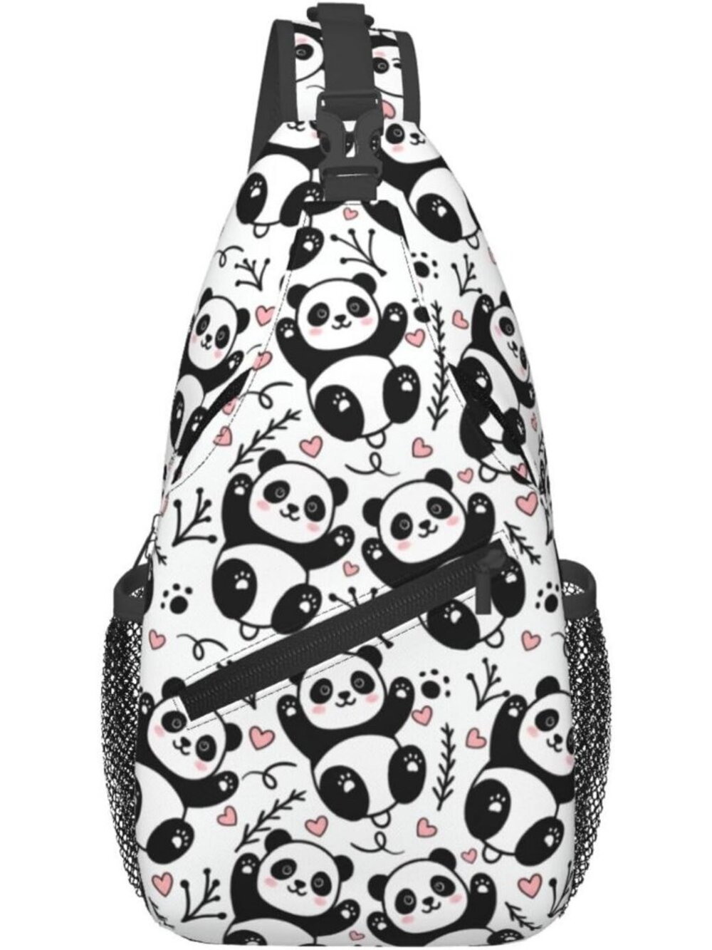 Unisex Panda Halloween Travel Hiking Sling Backpack Casual Crossbody Bag